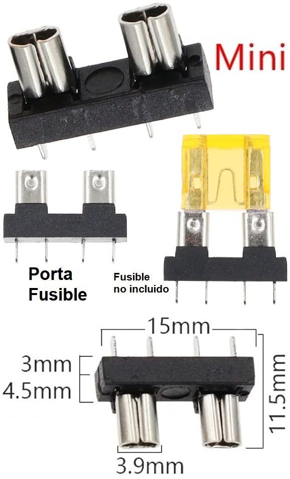 Porta Fusible panel para Fuse Blade Mini 2.8mm